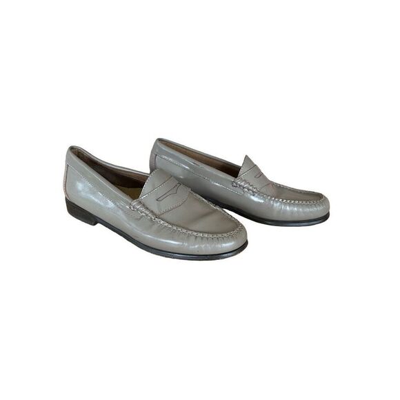 G.H. Bass Womens Gray Leather Slip On Bass Caroline Loafer Size 7 - Picture 6 of 7